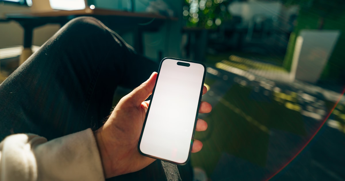 Smartphone being used for property inspection app